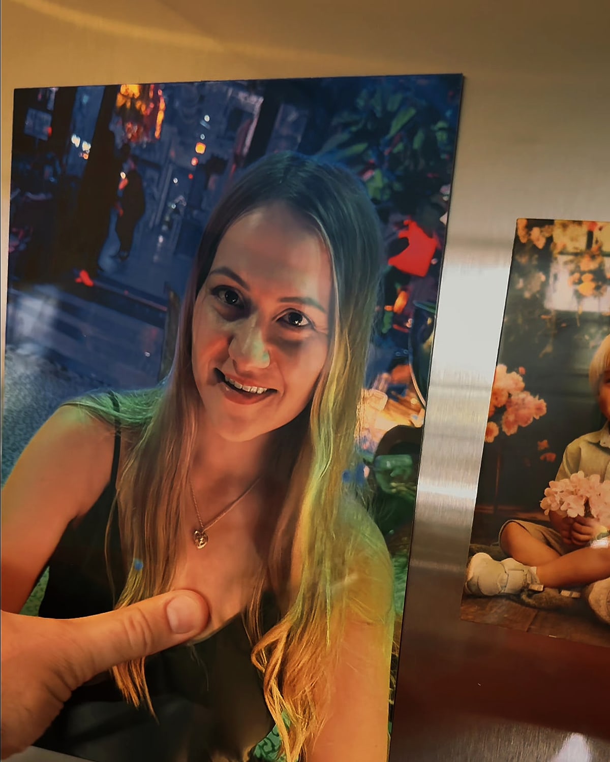 Metal print in a living room