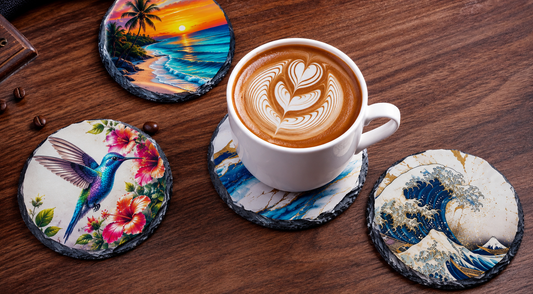 Round Custom Photo Slate