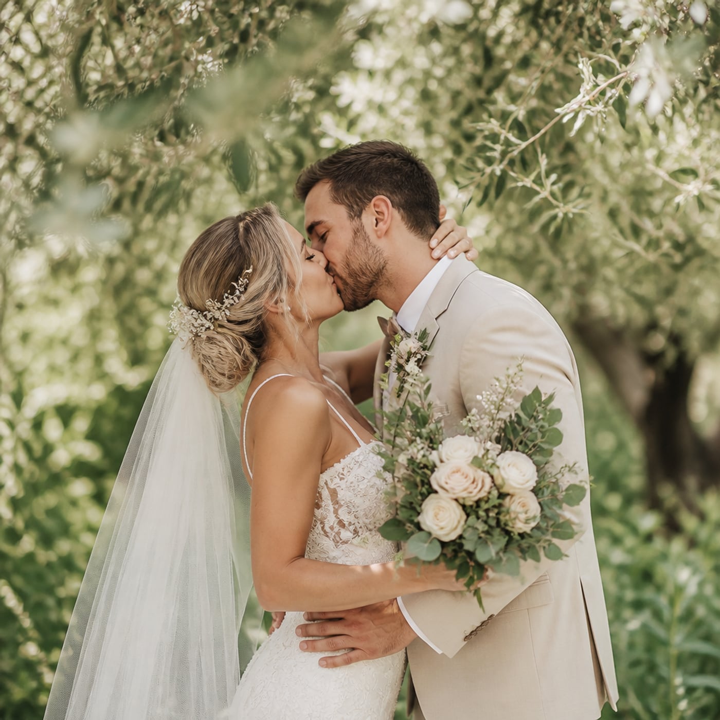Wedding kiss ready look